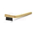 Gordon Brush 3x20 Row Anti-Static Horsehair Narrow Curved Plywood Handle Plater's 11SSPG-12